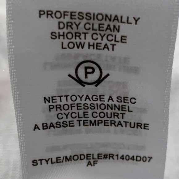 Robert Rodriquez Dress Open Back V-neck Uneven Hem Victorian Floral Pink Grey 2 - Picture 14 of 16